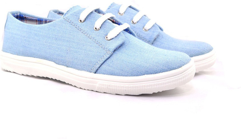 Beonza Women Denim Jeans Sneakers For Women(Blue)