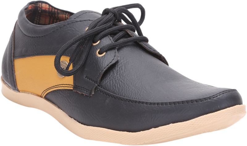 Quarks Black Casual Shoes For Men(Black)