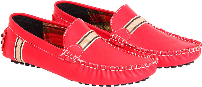Funk'd Stripe Loafers For Men(Red)