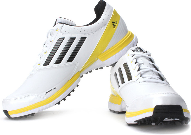 Adidas Golf Adizero Trxn Golf Shoes For Men(White, Yellow)
