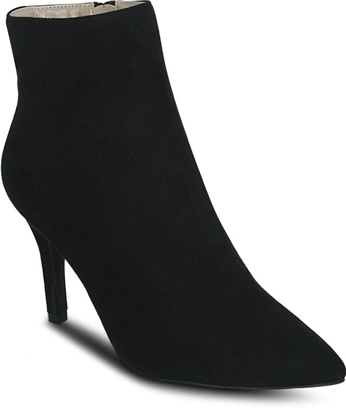 Get Glamr Pointed Zipper Boots For Women(Black)
