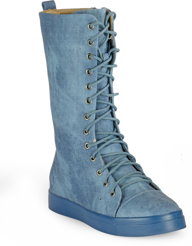 Flat n Heels Boots For Women(Blue)