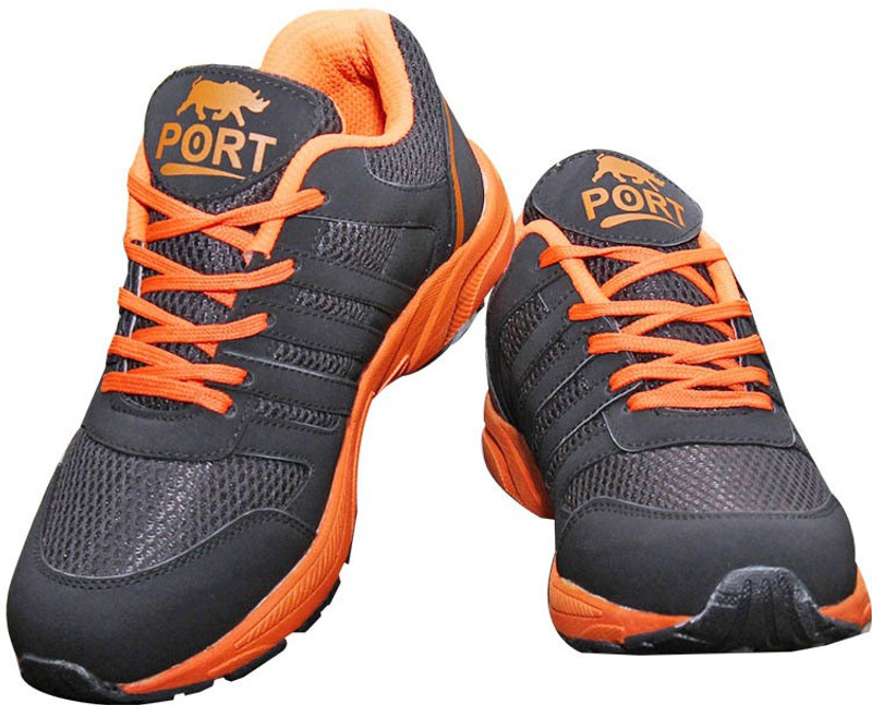 Port OrangeBlk Kalen Sports Running Shoes For Men(Grey)