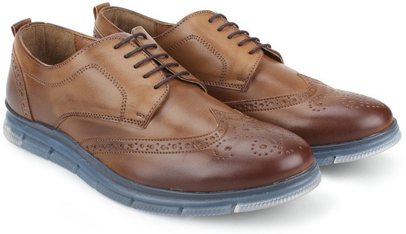 Knotty Derby Johnson Brogue Derby Corporate Casuals For Men(Beige)