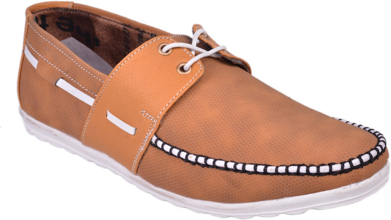 Knoos Boat Shoes For Men(Tan)