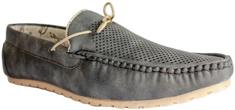 Promenade Fash Grey Loafers For Men(Black, Grey) Promenade Fash Grey Loafers For Men(Black, Grey)