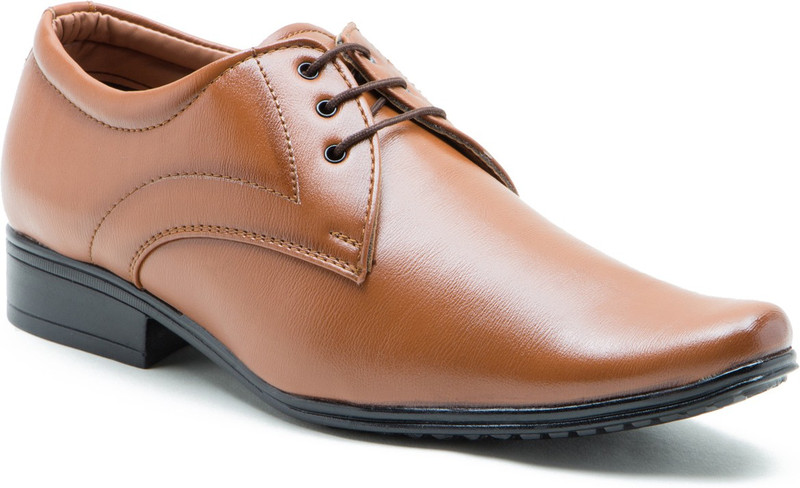Iroo Lace Up Shoes For Men(Tan)
