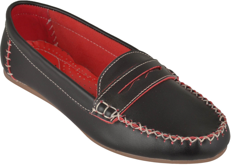 Exotique EL0053BK Loafers For Women(Black)