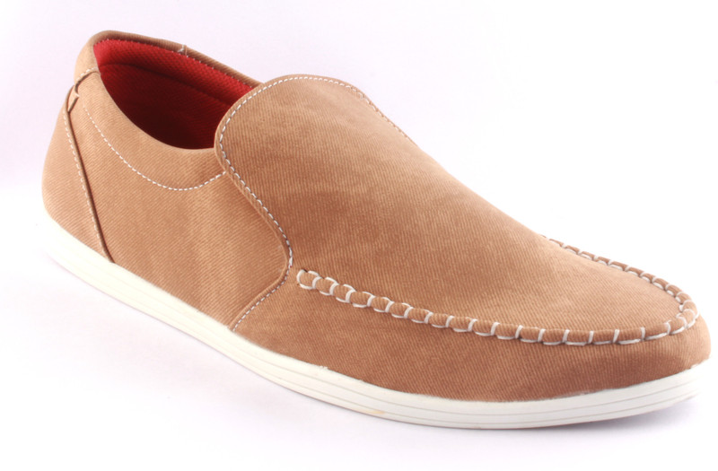 Zapatoz Tan Faded Loafers For Men(Tan)