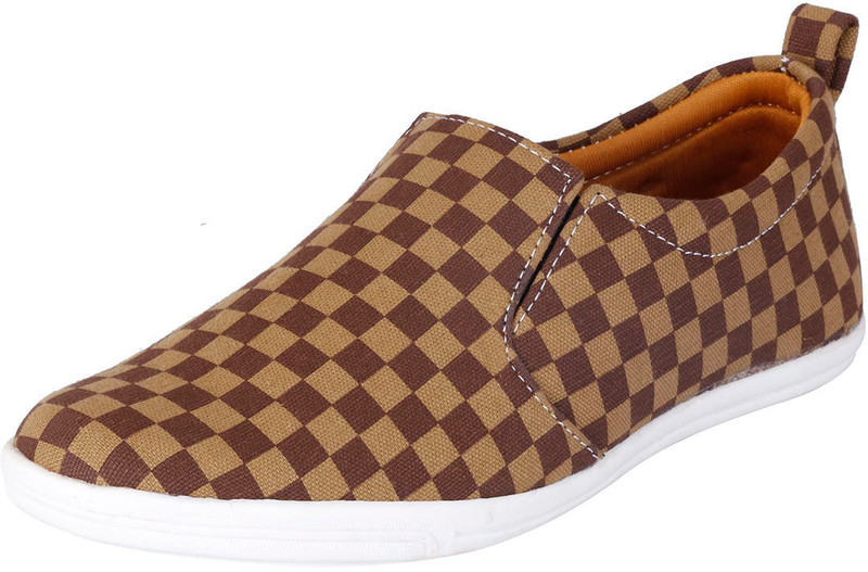 FAUSTO Canvas Shoes For Men(Brown)