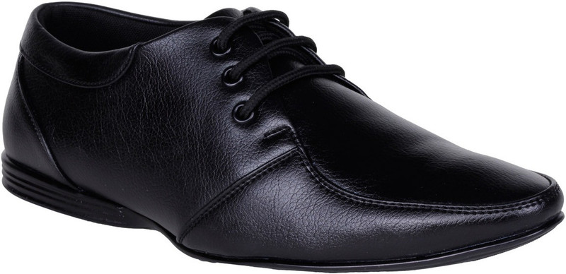 Kraasa Men Synthetic Leather Office Black Formal Shoes For Men(Black)
