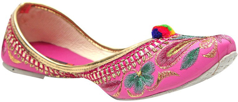 Port Ladies Punjabi jutti Jutis For Women(Pink)