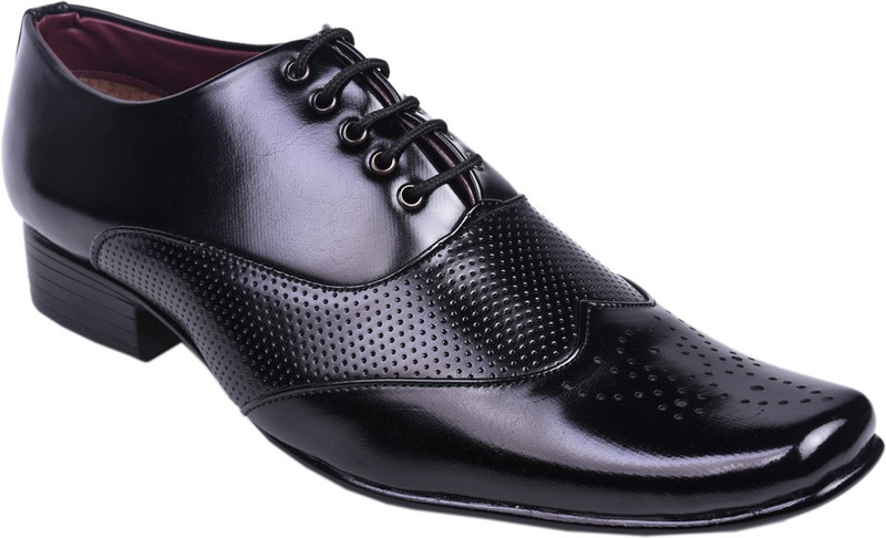 Knoos brogue Lace Up For Men(Black)