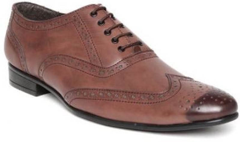 San Frissco EC 3501 Lace Up Shoes For Men(Brown)