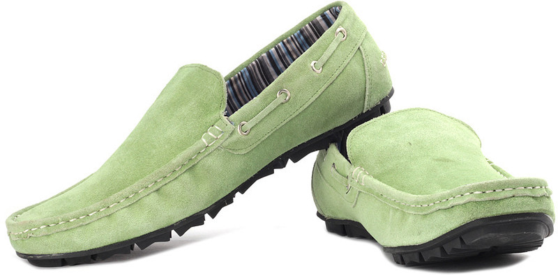Flippd Genuine Leather Loafers For Men(Green)