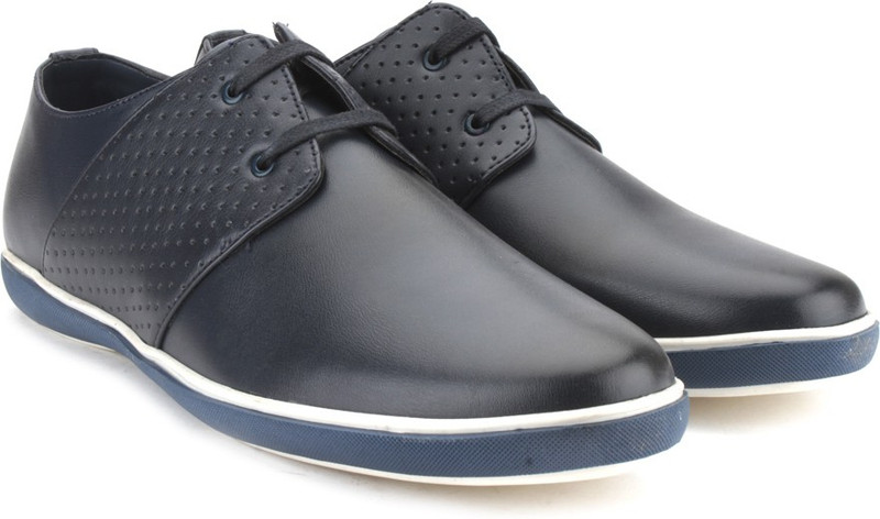 Arrow Men Genuine Leather Sneakers For Men(Navy)