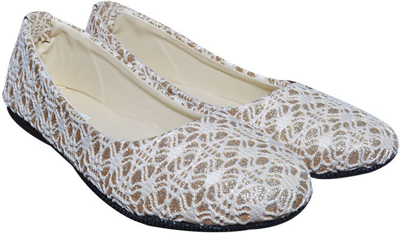 Port Golden-Embroidred Jutis For Women(Gold)