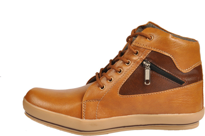 NY Eagle Tan LaceUp Boots For Men(Tan)