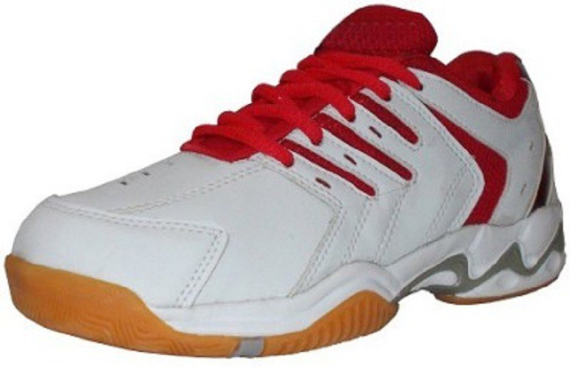 Port White Super Spark Sports Badminton Shoes For Men(White)