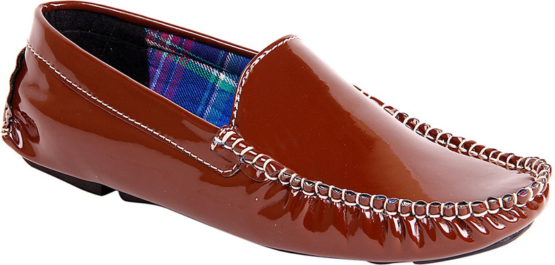 Funk'd Patent Loafers For Men(Brown)