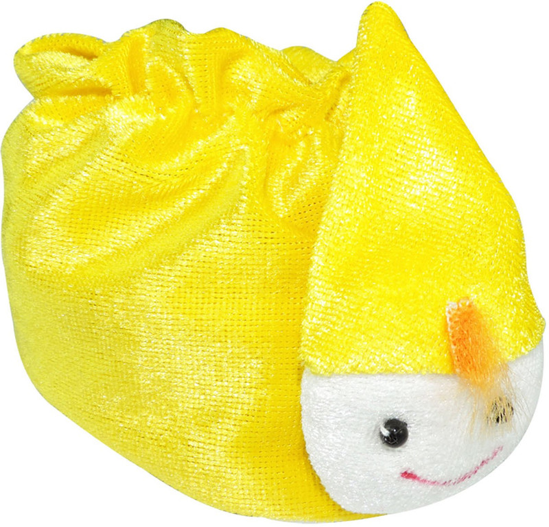 Ole Baby Furry Friend Santa Booties(Toe to Heel Length - 11 cm, Yellow, Pack of 1)