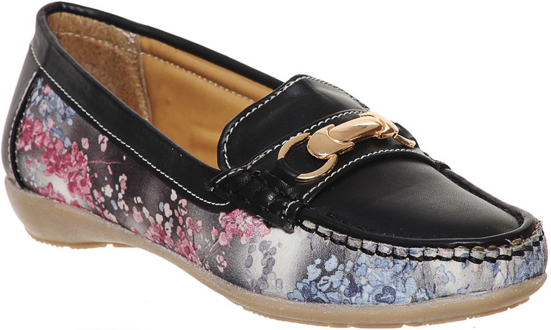 Bruno Manetti DVS-007-LB Mocassin For Women(Multicolor, Black)