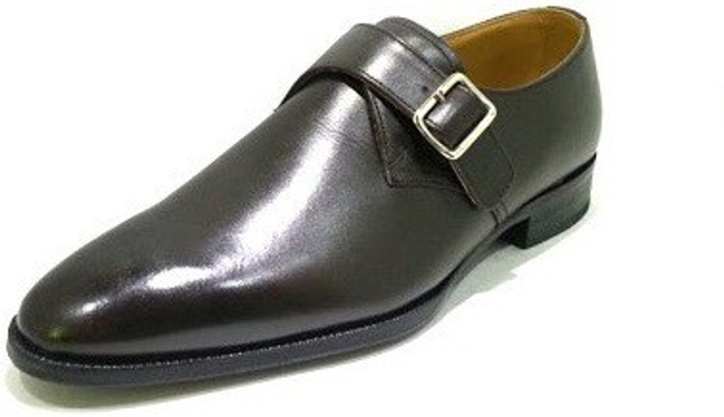 Jean Charles Varda Single Monk Strap Formal shoes for Men (Black,Tan) For Men(Black)