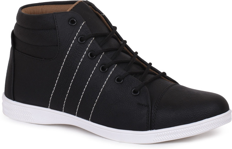 Rozo Black Canvas Canvas Shoes For Men(Black)