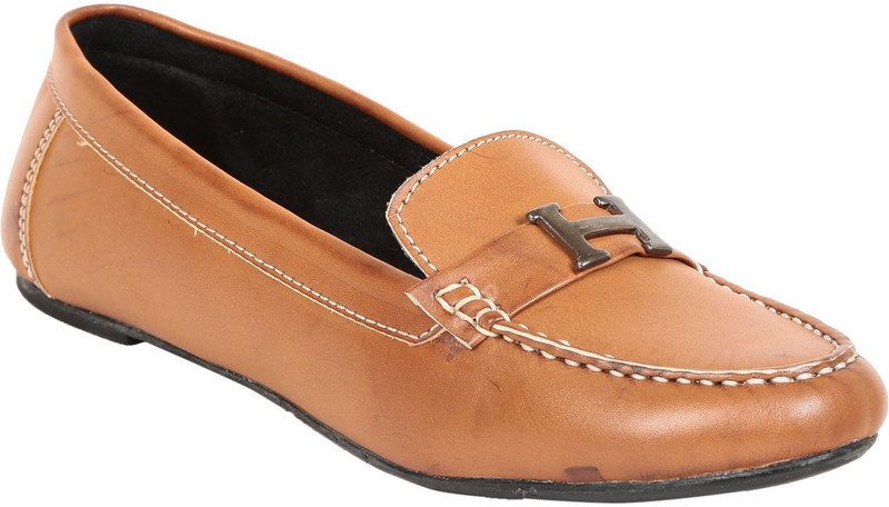 Adorn Elegant and Trendy Loafers For Women(Tan)