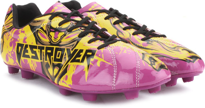 Nivia Destroyer Men Football shoes For Men(Purple, Yellow) Nivia Destroyer Men Football shoes For Men(Purple, Yellow)