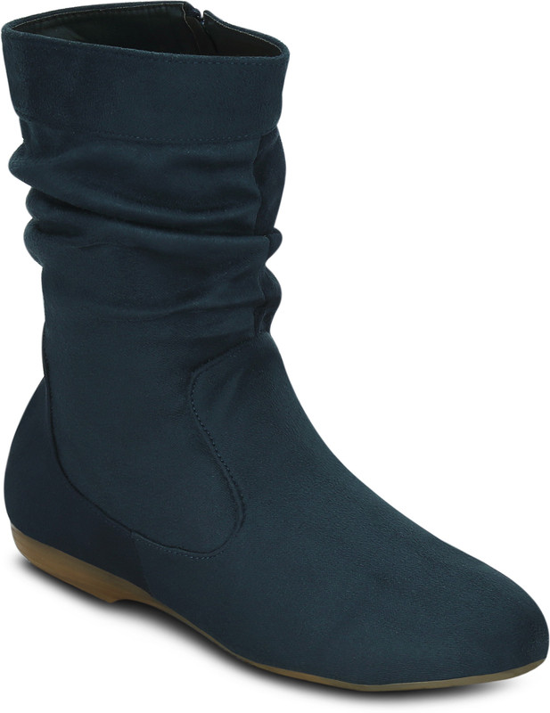 Get Glamr CLAIR Boots For Women(Blue)