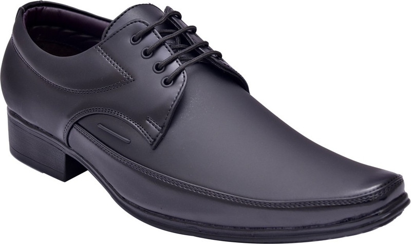 Fentacia Explicit Lace Up Shoes For Men(Black)