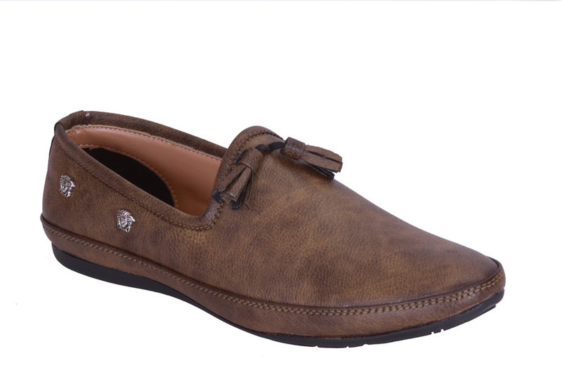 Dizaro GENUINE LEATHER Loafers For Men(Khaki) Dizaro GENUINE LEATHER Loafers For Men(Khaki)