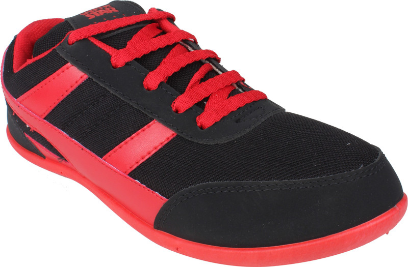 Histeria Star Black & Red Running Shoes For Men(Black)