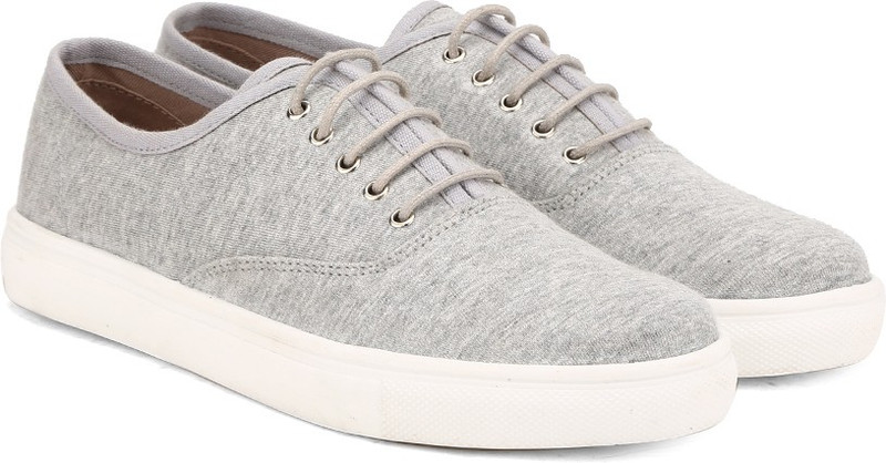 Carlton London Miss CL Canvas Shoes For Women(Grey)