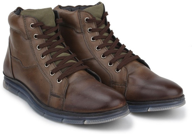 Knotty Derby Johnson Sneak Corporate Casuals For Men(Brown, Olive)