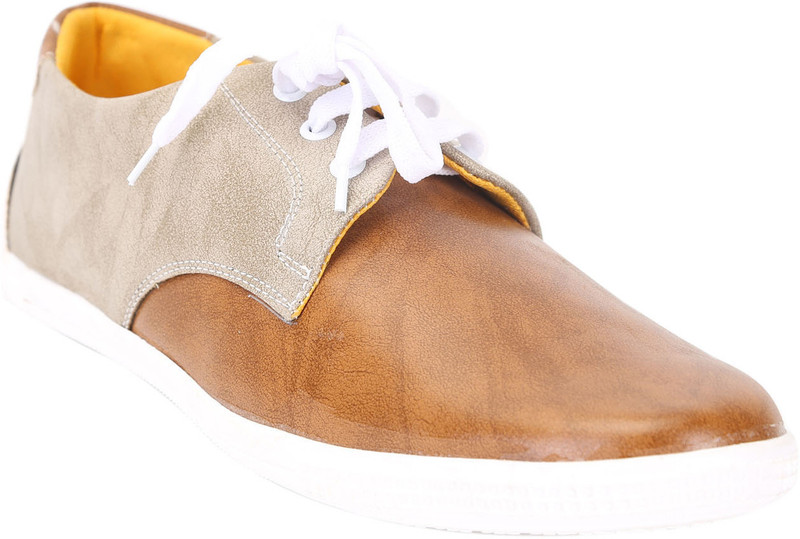 Quarks Dual Color Derby Casual Shoes For Men(Tan)