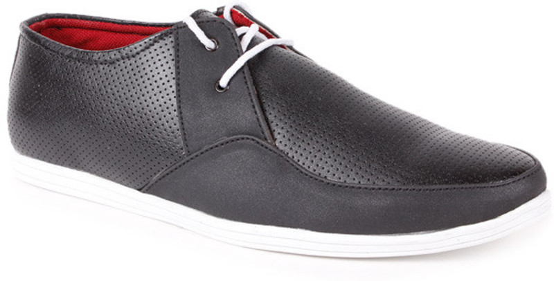 Zapatoz Modest Black Casuals For Men(Black)