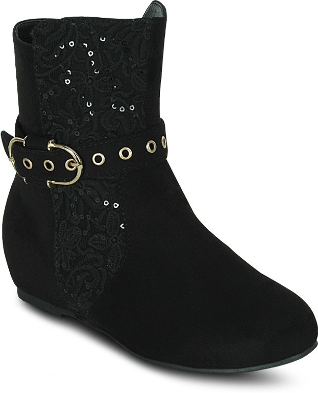 Get Glamr Designer Snowra Boots For Women(Black)