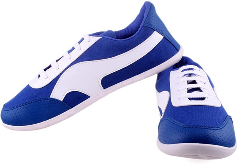 Shoe Striker White&Blue Designer Canvas Shoes For Men(Blue)