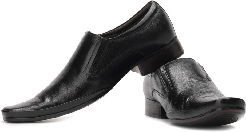 Lee Cooper Men Genuine Leather Genuine Leather Slip On Shoes For Men(Black)