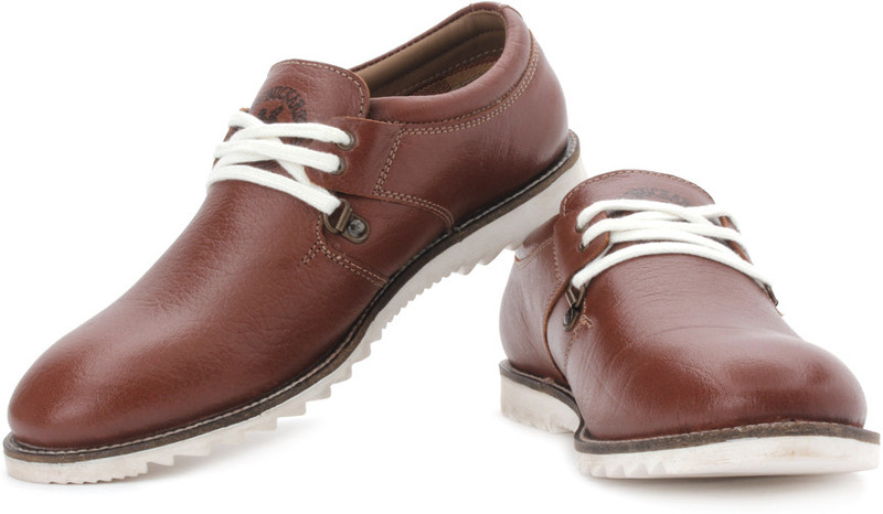 Buckaroo Cheri Corporate Casuals For Men(White, Brown)