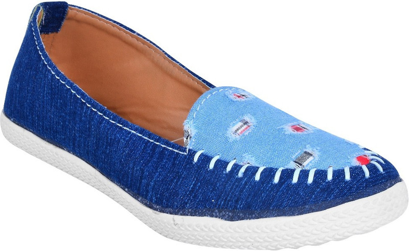 Footrendz Ethnic Denim Bellies For Women(Blue) Footrendz Ethnic Denim Bellies For Women(Blue)