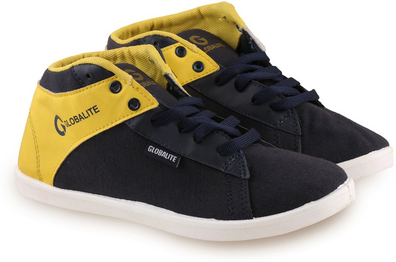 Globalite Astral High Ankle Sneakers For Men(Navy) Globalite Astral High Ankle Sneakers For Men(Navy)