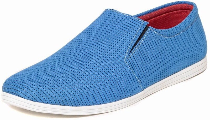 Zapatoz zapatoz perfurated blue loafer Loafers For Men(Blue)