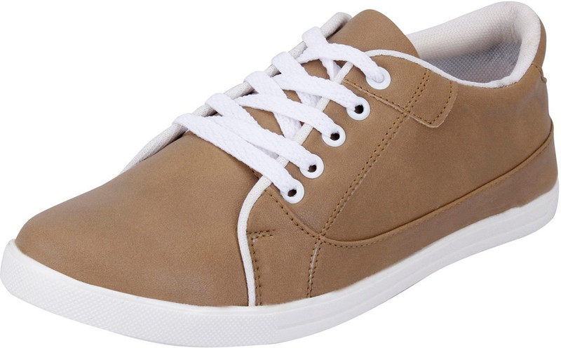 FAUSTO Cream Men Sneakers For Men(White)