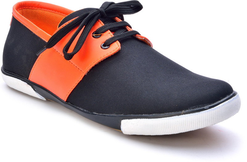 Boysons Casual Shoes For Men(Black, Orange)
