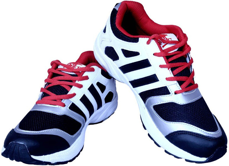 Port Badminton Shoes For Men(White, Black)