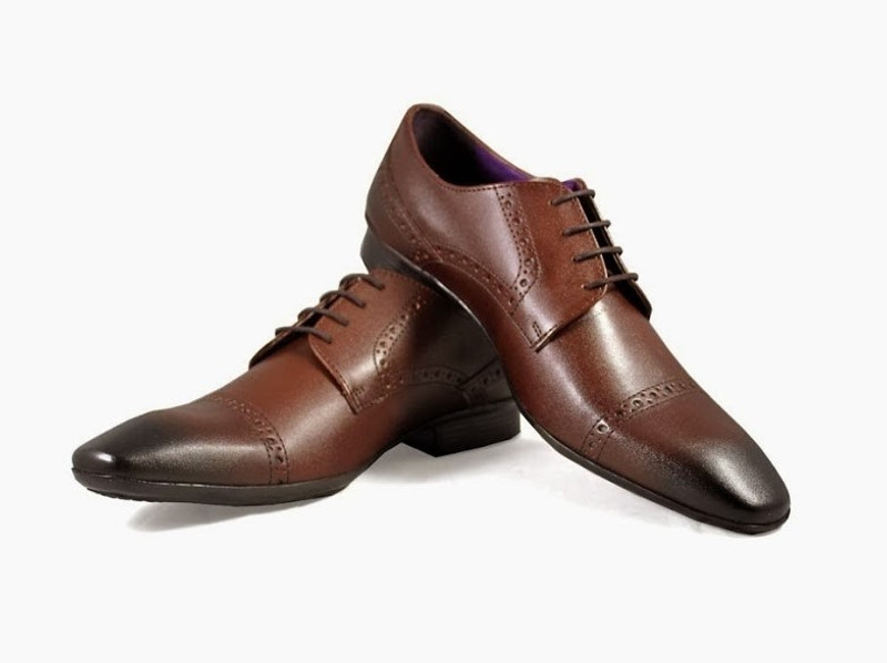 Knotty Derby Brogue Lace Up Shoes For Men(Brown)