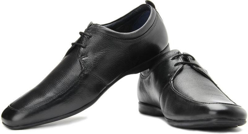 Louis Philippe Lace Up Shoes For Men(Black)